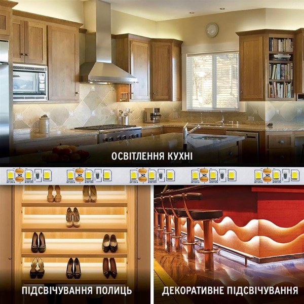 Фото - Светодиодная лента ELM 2835 120LED IP20 3000K 10м (19-0009-10)